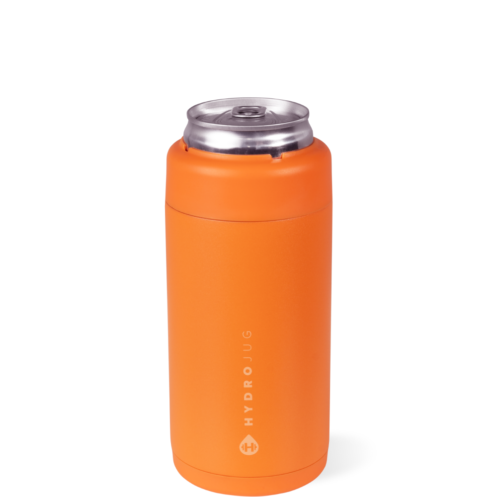 Tangerine Slim Can Cooler Front