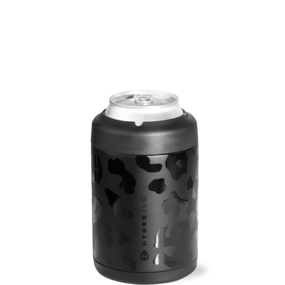 Black Leopard Can Cooler Front