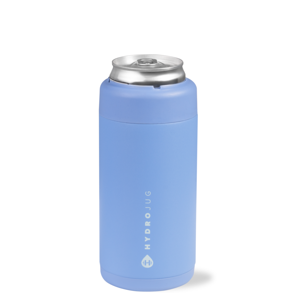 Light Blue Slim Can Cooler Front